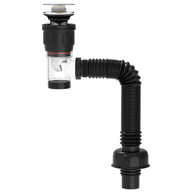 Комплект для слива раковины KEGOO Large Bounce Drain Kit, горизонтальная сливная труба для раковины, защита от запахов и насекомых K5044 - изображение 4