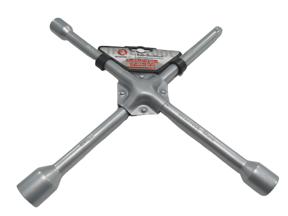 Ключ колёсный балонный INTERTOOL "крест" 22 х 19 х 17 х 1/2", усиленный (38754) - изображение 2