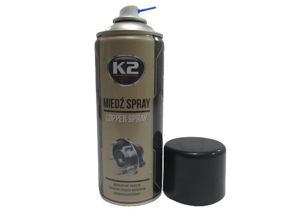 Смазка медная высокотемпературная K2 PRO COPPER SPRAY 400 мл, аэрозоль (60140) - изображение 2