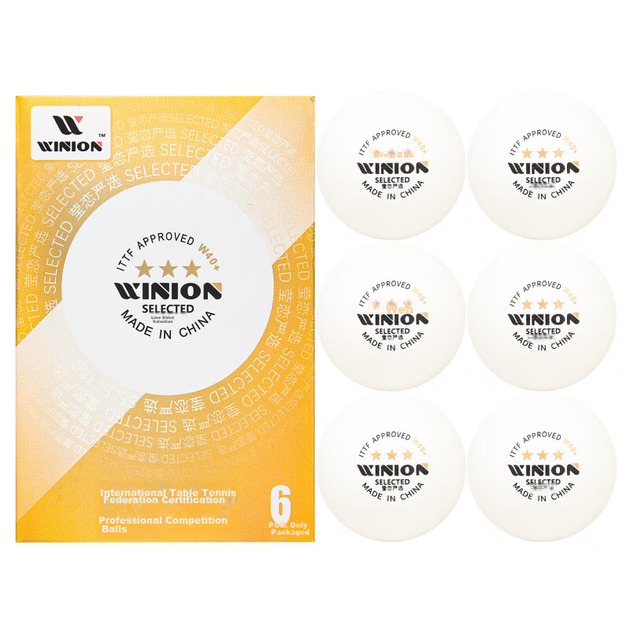 Мячи для настольного тенниса WINION Premium, золотистые, три звезды, E40+, новый материал, 3 звезды, профессиональные, для соревнований, белые, 6 штук. - изображение 9