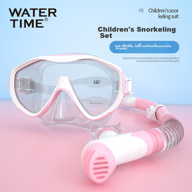 WATERTIME / Детская маска для дайвинга Shuichuan, маска для плавания и сноркелинга «Три сокровища», детские очки, снаряжение для плавания, водонепроницаемые очки для плавания, маска для лица - изображение 4