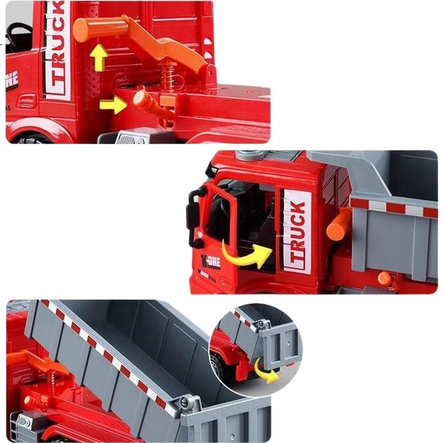 Іграшка-вантажівка Mabaozibao Flip Truck, надзвичайно велика вантажна вантажівка, 1-3 роки, 2 хлопчики, модель маленького автомобіля, дитячий транспортний засіб - зображення 3