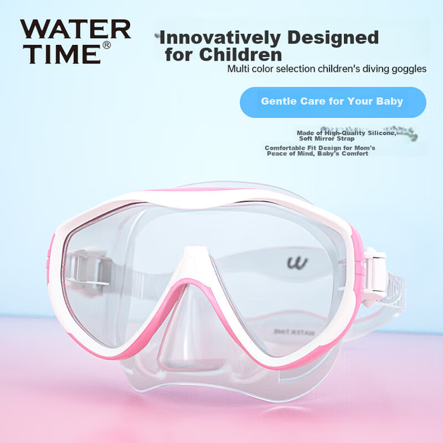 WATERTIME / Детская маска для дайвинга Shuichuan, маска для плавания и сноркелинга «Три сокровища», детские очки, снаряжение для плавания, водонепроницаемые очки для плавания, маска для лица - изображение 9
