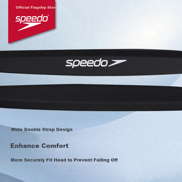 Очки для плавания зеркальные Speedo Jingdu, черные - изображение 5