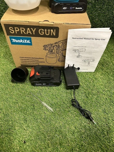 Фарбопульт акумуляторний Makita JK-SG1 48 В 6 А·год 550 Вт бак 1000 мл сопло 1,8 мм регульована подача до 60 DIN для фарбування стін дерева металу пластику нанесення лаків і ґрунтовок - зображення 7