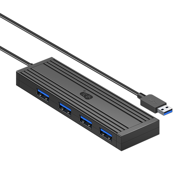 USB-концентратор Chuanyu USB3.0 с четырьмя портами, высокоскоростной док-станцией расширения, 4-портовый разветвитель, многопортовый адаптер для ноутбуков и настольных компьютеров, 120 см. - изображение 4
