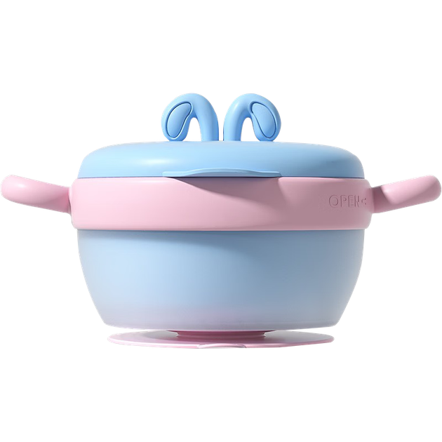 Детская миска COOKSS из стали 316 на присоске с подогревом Light Blue - Фото 4 Детская миска COOKSS из стали 316 на присоске с подогревом Light Blue - изображение 4