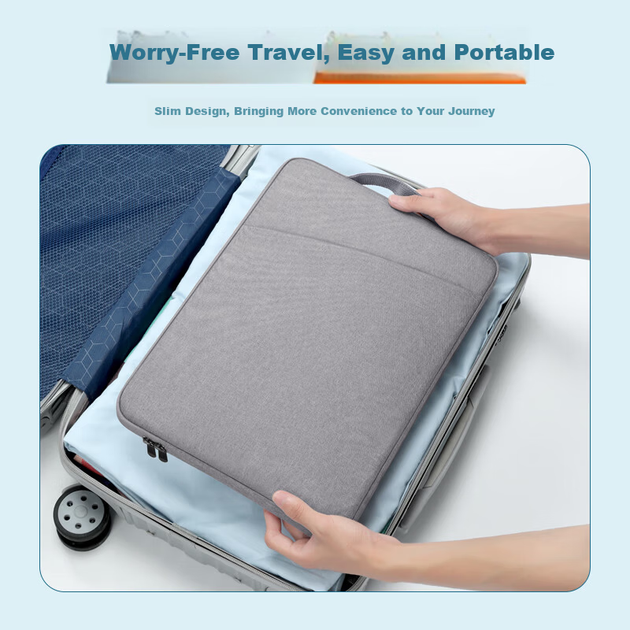 Тонка сумка-чохол для ноутбука Biyoumei для MacBook Apple Huawei Lenovo Business Travel - Фото 5 Тонка сумка-чохол для ноутбука Biyoumei для MacBook Apple Huawei Lenovo Business Travel - изображение 5