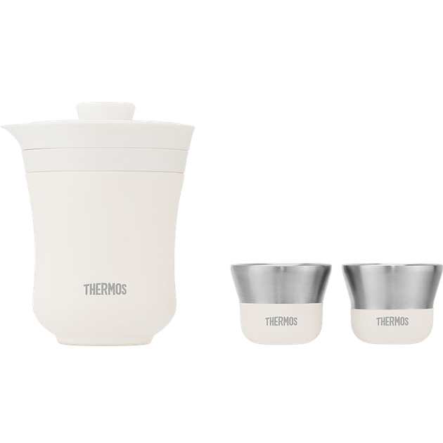 Термокружка THERMOS, дорожный чайник 260 мл, чайный набор, подарок на день рождения, TCMU-200 Cloud White - изображение 4