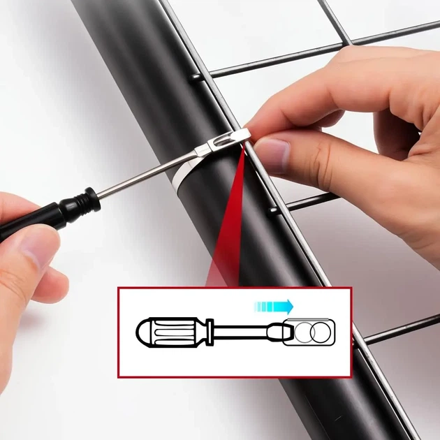 Металлические хомуты-стяжки с фиксатором OEM набор 3 размера - изображение 5
