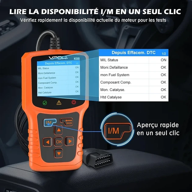 Диагностический автомобильный сканер VPOW OBD2 - изображение 6