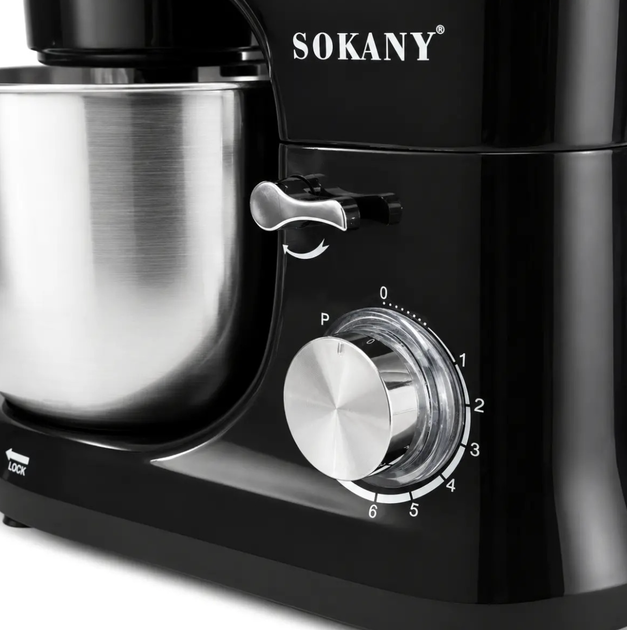 Кухонный тестомес SOKANY SK-271 1200 Вт 5 л 8 скоростей Планетарный миксер с металлической чашей Машина для замешивания теста кремов - изображение 10