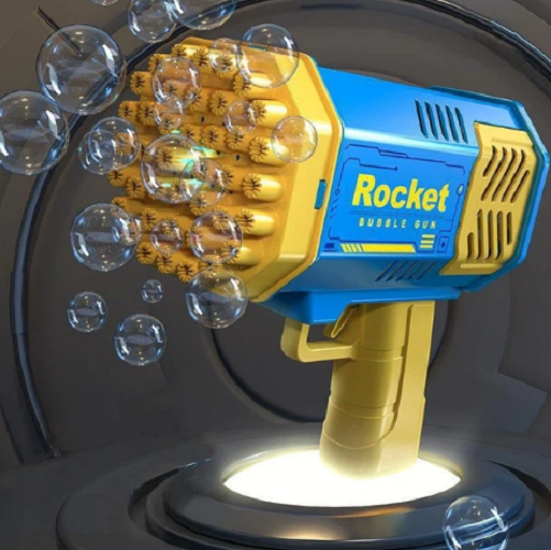 Пистолет для мыльных пузырей Bazooka bubble gun 26X-289 голубой (5121) - Фото 3 Пистолет для мыльных пузырей Bazooka bubble gun 26X-289 голубой (5121) - изображение 3