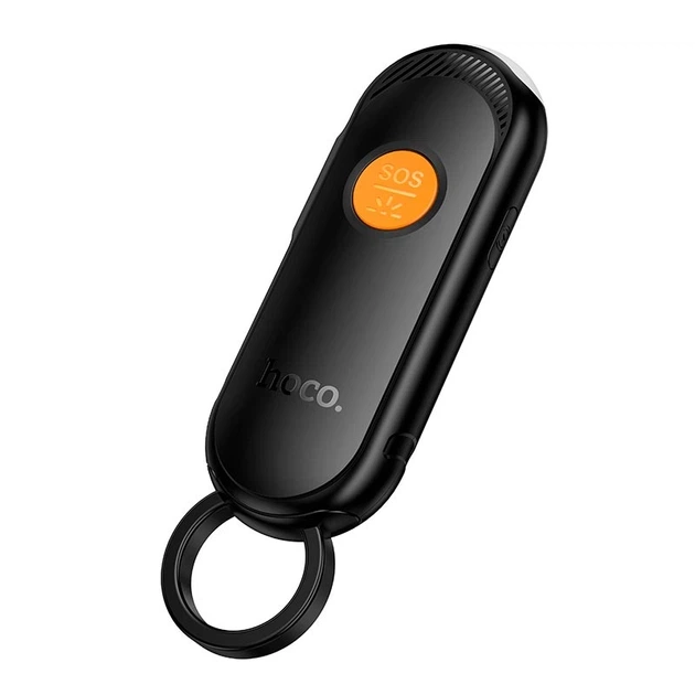 Умный поисковый трекер-брелок HOCO E99 Flash alarm flashing anti-lost device с поддержкой Apple Find My, фонариком и кнопкой SOS Черный - изображение 2