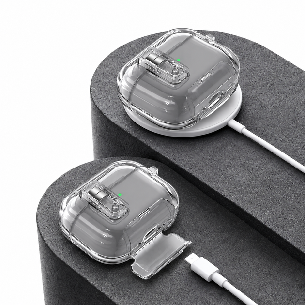 Твердый защитный чехол для наушников - с Магнитом AirPods 2 Pro || Air Pods 2 Pro. Серый - изображение 5