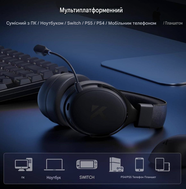 Навушники бездротові ігрові mchose v9pro, рожеві - изображение 6