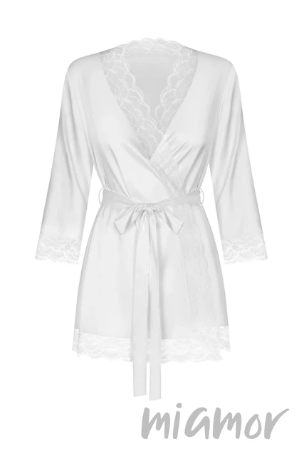 Халатик-пеньюар с кружевом Obsessive Weddya peignoir S/M Белый - Фото 3 Халатик-пеньюар с кружевом Obsessive Weddya peignoir S/M Белый - изображение 3