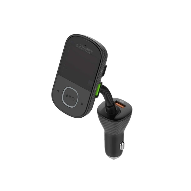 FM-трансмиттер Ldnio Bluetooth 2 USB + Type-C, AUX 43 Вт QC4.0/PD Черный (C705Q) - изображение 2