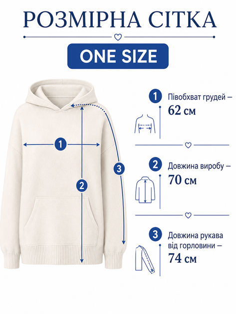 Женская кофта из альпаки лиловая в клетку с капюшоном one size (2631274) - изображение 3