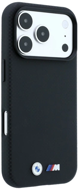 Etui BMW M Quadrille Kevlar Metal Logo MagSafe do iPhone 17 Pro Max / 18 Pro Max czarne (BMW001203) - obraz 4