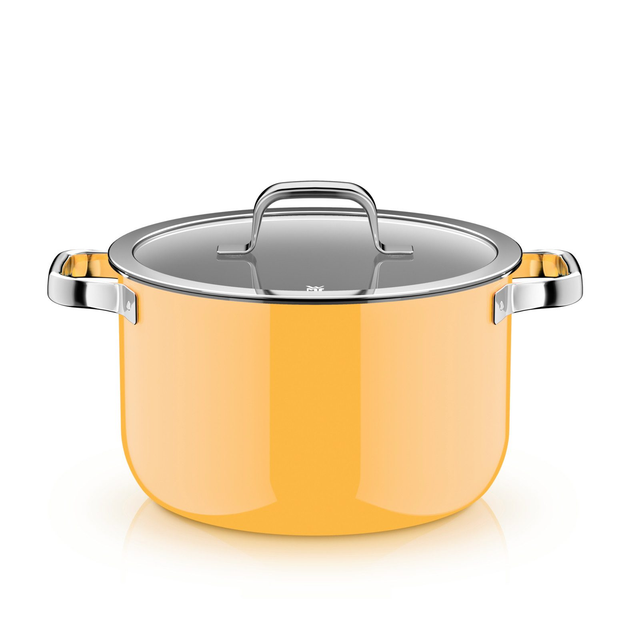 Набор кастрюль WMF Fusiontec Mineral Pro Mango Yellow из 4 предметов универсальный сплав Made in Germany - изображение 7