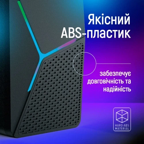 Колонки ColorWay, Black, 2x3 Вт, 3.5 мм, LED підсвічування, живлення від USB, 1.1 м (CW-SPU01BK) - изображение 7