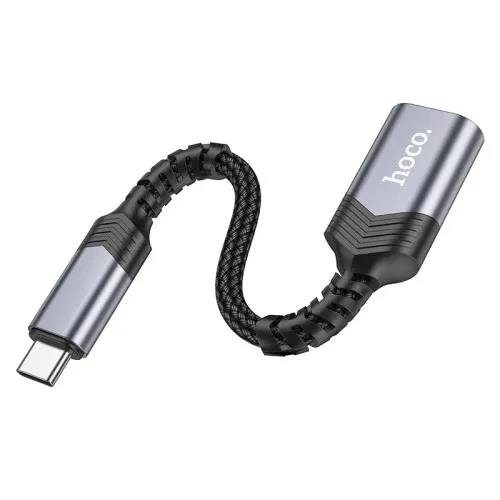 Перехідник HOCO UA24 Type-C male to USB female 3.0 converter Metal gray - изображение 4