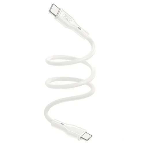 Кабель XO NB-Q231B Rock Series Type-c to Type-C 60W Data Cable Білий - Фото 4 Кабель XO NB-Q231B Rock Series Type-c to Type-C 60W Data Cable Білий - зображення 4