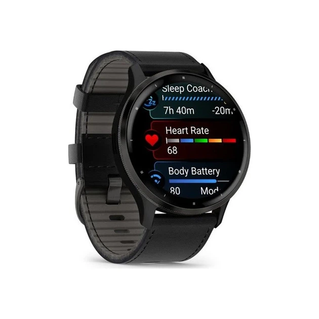 Смарт-годинник Garmin Venu 3, Black + Slate, Leather, GPS (010-02784-52) - Фото 3 Смарт-годинник Garmin Venu 3, Black + Slate, Leather, GPS (010-02784-52) - зображення 3