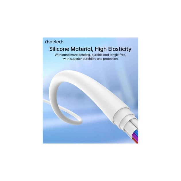 Дата кабель USB 2.0 AM to Lightning 1.0m 2.4A white Choetech (XAL-0003-WH-V2) - Фото 5 Дата кабель USB 2.0 AM to Lightning 1.0m 2.4A white Choetech (XAL-0003-WH-V2) - изображение 5