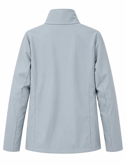 Чоловіча трекінгова куртка софтшел Jack Wolfskin Essential Softshell водостійка сіра з зеленим Розмір L - Фото 2 Чоловіча трекінгова куртка софтшел Jack Wolfskin Essential Softshell водостійка сіра з зеленим Розмір L - зображення 2