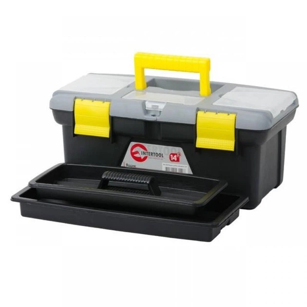 Комплект ящиков для инструментов 3 шт INTERTOOL BX-0303 (ВХ-0310 10"/ВХ-0312 12"/ВХ-0314 14") набор сундука для мастера для бит насадок и других инструментов 3 контейнера Черный с серым желтым - Фото 11 Комплект ящиков для инструментов 3 шт INTERTOOL BX-0303 (ВХ-0310 10"/ВХ-0312 12"/ВХ-0314 14") набор сундука для мастера для бит насадок и других инструментов 3 контейнера Черный с серым желтым - изображение 11