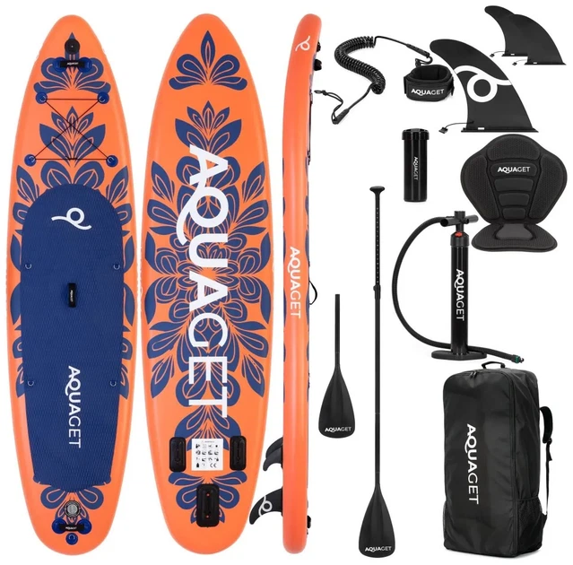 Надувна SUP дошка Aquaget 350 см з веслом AQ0045 Orange/Navy Blue (LFAQ0045) - Фото 1 Надувна SUP дошка Aquaget 350 см з веслом AQ0045 Orange/Navy Blue (LFAQ0045) - зображення 1