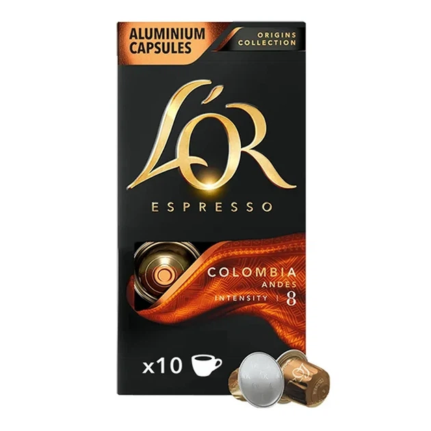 Капсулы Nespresso L'OR Lungo Colombia неспрессо льор колумбия 10 шт алюминий - Фото 1 Капсулы Nespresso L'OR Lungo Colombia неспрессо льор колумбия 10 шт алюминий - изображение 1