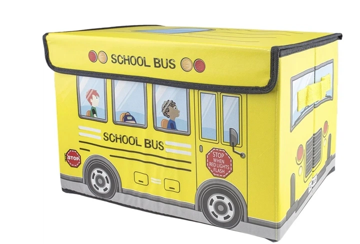 Коробка складна для зберігання речей і іграшок School Bus 37x25x25 см Yellow - Фото 1 Коробка складна для зберігання речей і іграшок School Bus 37x25x25 см Yellow - зображення 1