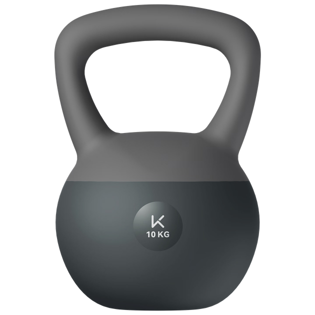 Гиря мягкая Keep 10 кг, серая, в резиновом покрытии - изображение 4