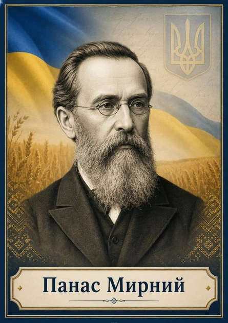 Портрет "Панас Мирний", розмір 30х40 - А3 - Фото 1 Портрет "Панас Мирний", розмір 30х40 - А3 - зображення 1