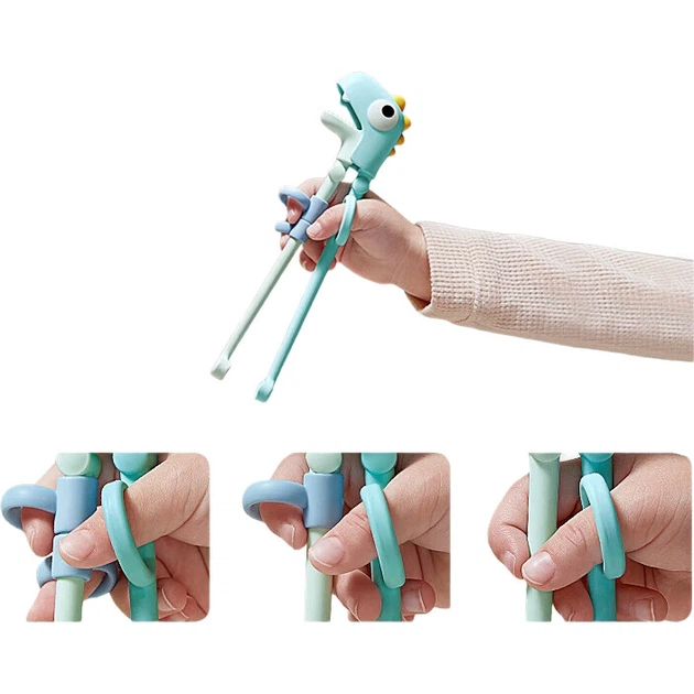 Детские тренировочные палочки для еды Babycare из силикона Pink - Фото 2 Детские тренировочные палочки для еды Babycare из силикона Pink - изображение 2