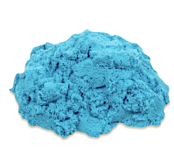 Кинетический песок Strateg Magic Sand голубой 1 кг с формочками, набор для творчества 39404-3, 3+ - изображение 3