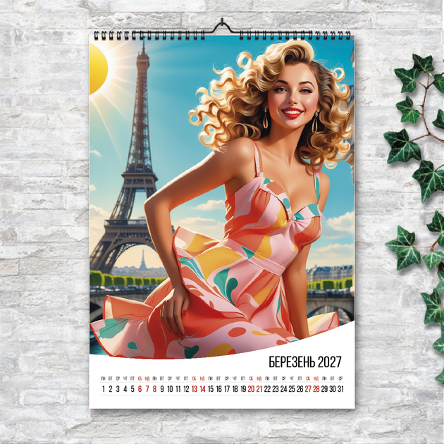 Календарь А3 перекидной настенный Пин ап 13 листов ENTERSTORE (art. 250144) - Фото 4 Календарь А3 перекидной настенный Пин ап 13 листов ENTERSTORE (art. 250144) - изображение 4