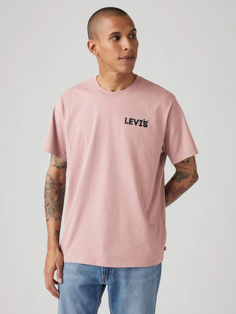 Футболка хлопковая длинная мужская Levi`s 692201013 XL Розовая (1162188116) - изображение 3