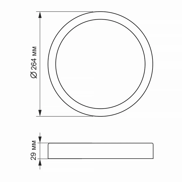 LED Світильник круглий накладний VIDEX 24W 5000K White VIDEX (24884-000) - изображение 4