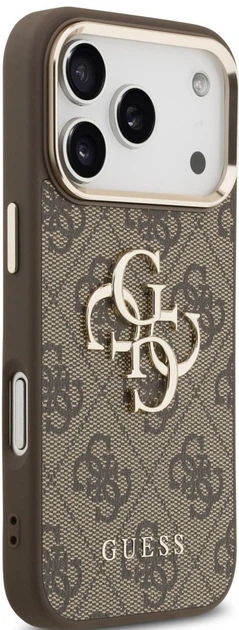 Etui Guess 4G Big 4G Classic Logo do Apple iPhone 18 Pro / 17 Pro brązowe (GUE005597) - obraz 4