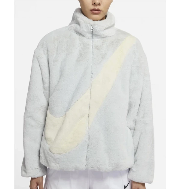 Куртка женская Nike Faux Fur Jacket S Белый DO3791-025 - Фото 5 Куртка женская Nike Faux Fur Jacket S Белый DO3791-025 - изображение 5