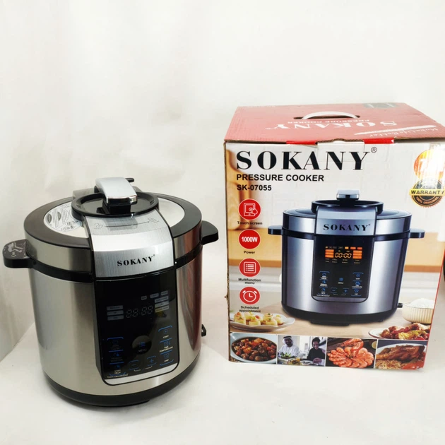 Мультиварка-скороварка-пароварка Sokany SK-07055 7 л 3в1 Електрична з таймером 1000 Вт 5268168 - зображення 5