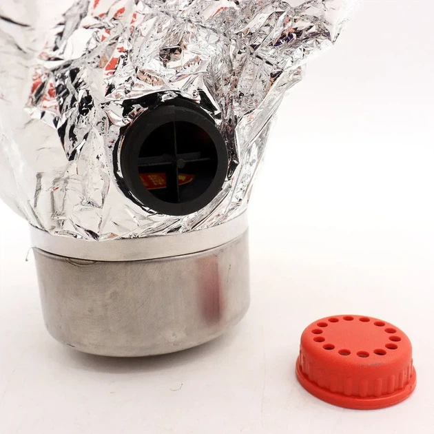 Маска противогаз для захисту від хімічних речовин із фільтром Fire mask протипожежна маска на 30 хвилин панорамний респіратор - зображення 6