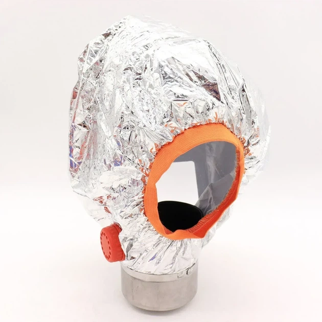 Маска противогаз для захисту від хімічних речовин із фільтром Fire mask протипожежна маска на 30 хвилин панорамний респіратор - зображення 7