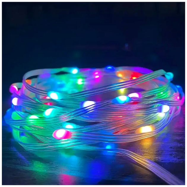 Гирлянда нить 100 LED 10м 1Вт 8 режимов с пультом ДУ от USB и сети 220В IP65 "Роса Люкс" SQ-26616 - изображение 6