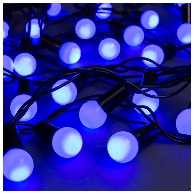 Светодиодная гирлянда 40LED 7м IP44 синий для украшения помещений и улицы шарики 18мм SQ-25514 - изображение 2