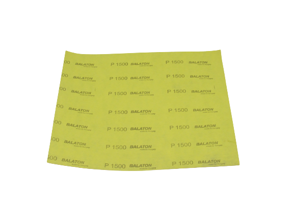 Папір наждачний водостійкий P1500 1шт BALATON зерно 1500, 230 х 280 мм (58688) - Фото 2 Папір наждачний водостійкий P1500 1шт BALATON зерно 1500, 230 х 280 мм (58688) - зображення 2